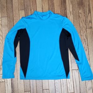 MTA *Boys blue & black mock neck long sleeve top